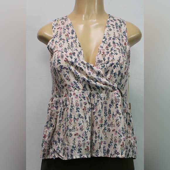 Sadie Robertson sleeveless floral print top Size M - Picture 1 of 7